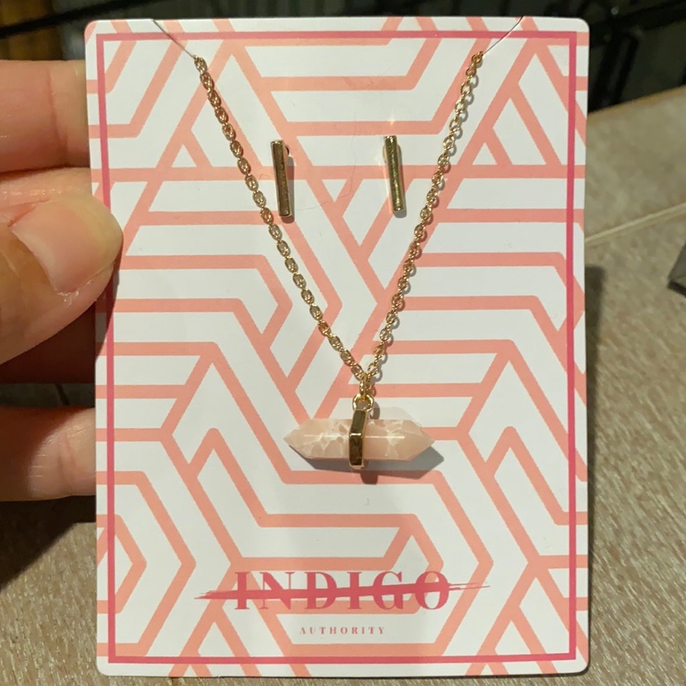 Indigo Authority Necklace & Earring Set